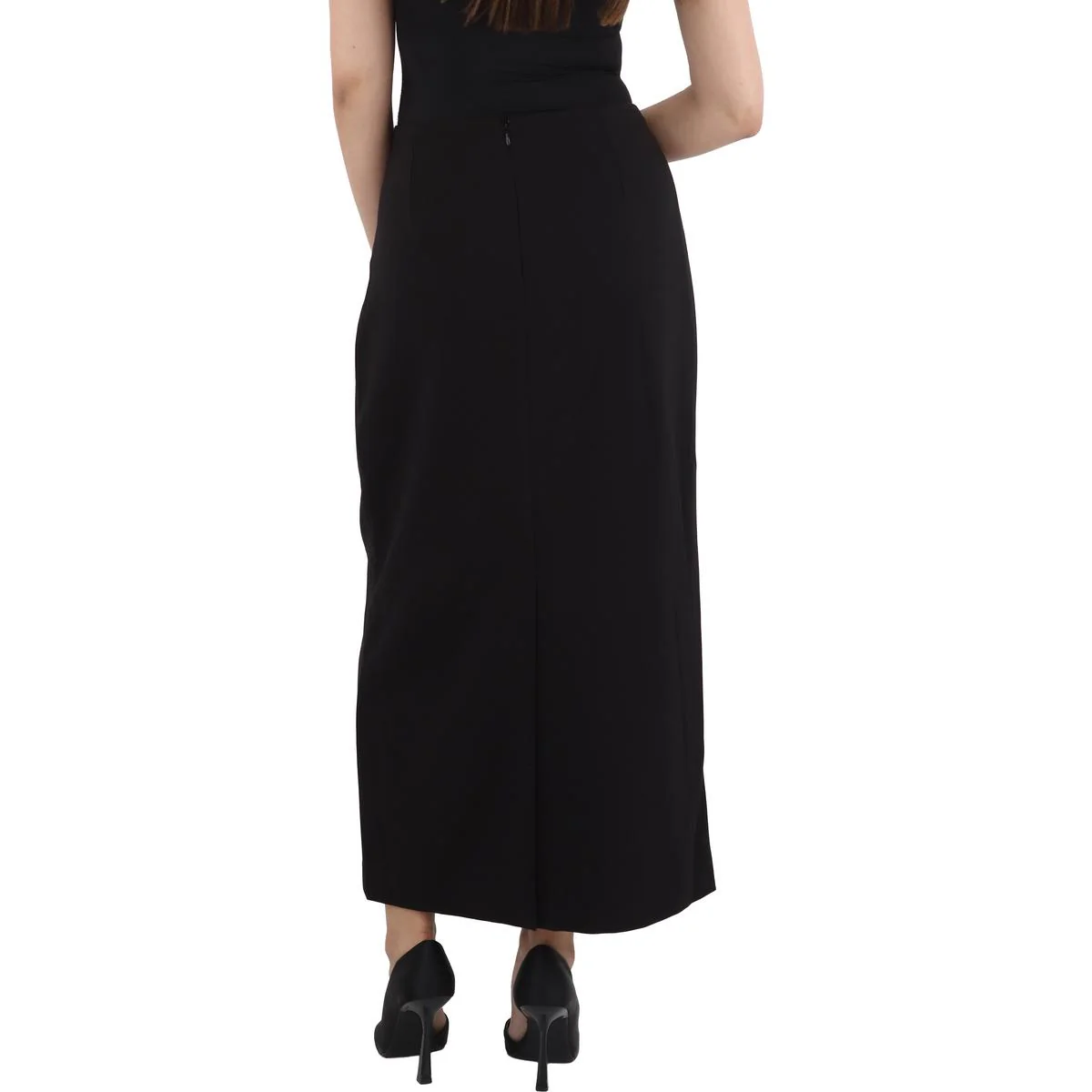 Smith Womens Solid Polyester Maxi Skirt
