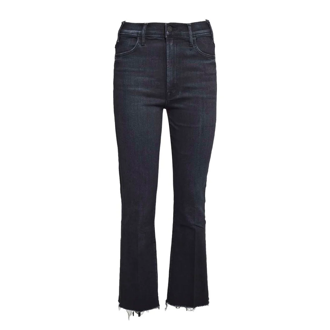 The Hustler Ankle Fray Black Cotton Jeans