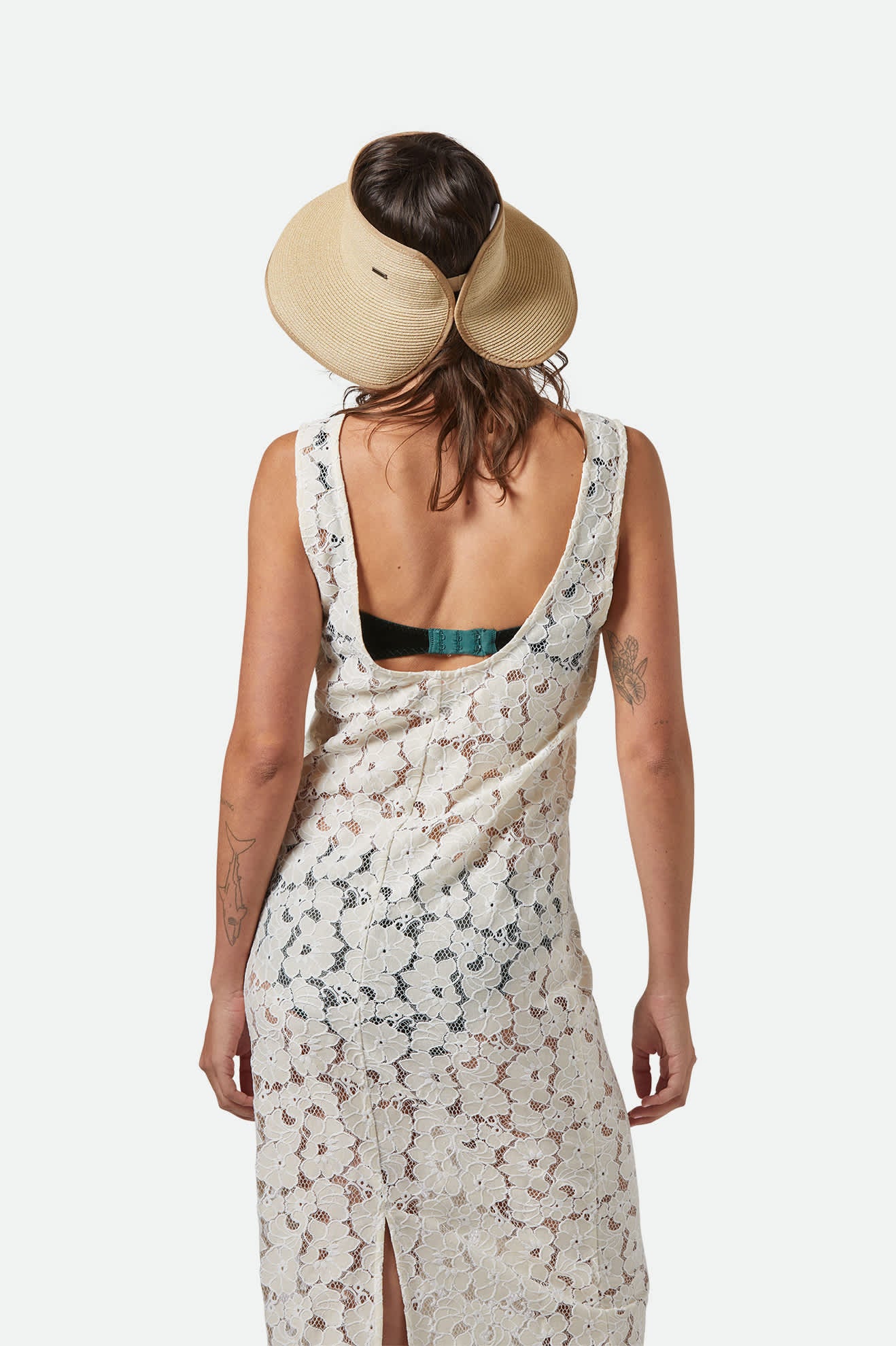 Ivy Packable Straw Visor - Tan