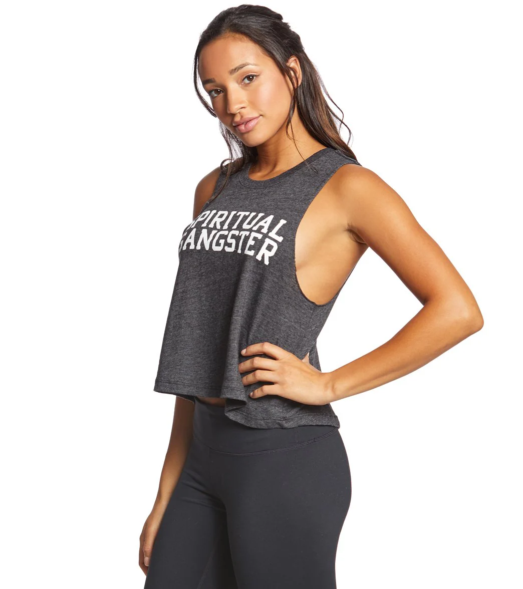 Spiritual Gangster SG Varsity Crop Tank