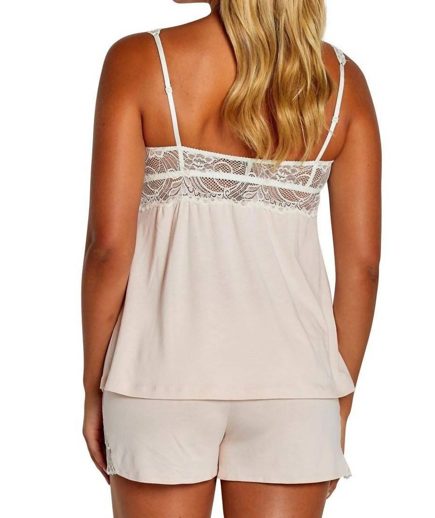 Penelope Tank Camisole Boxer Pajama Set In Heavenly Rose