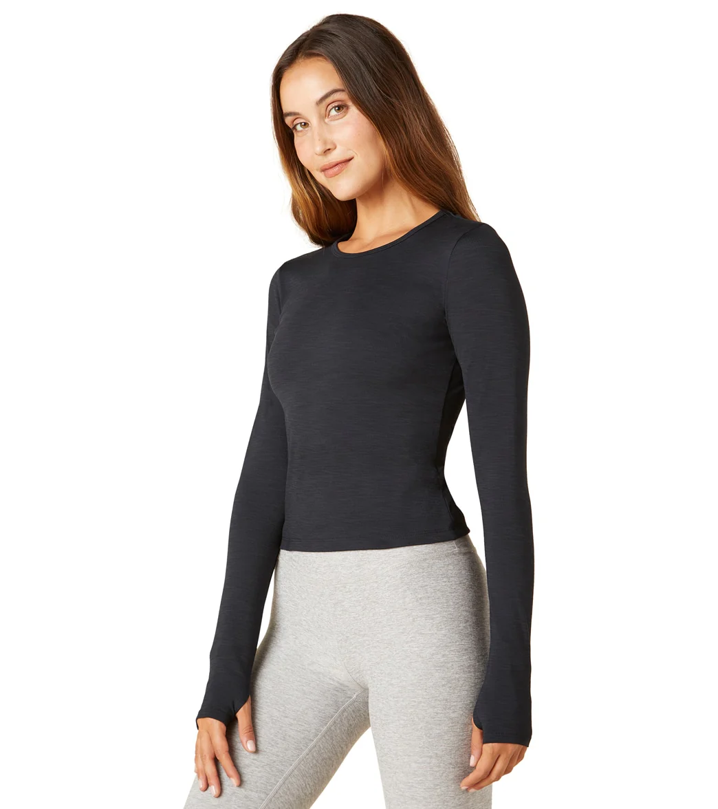 Beyond Yoga Heather Rib Protect Me Sun Shirt