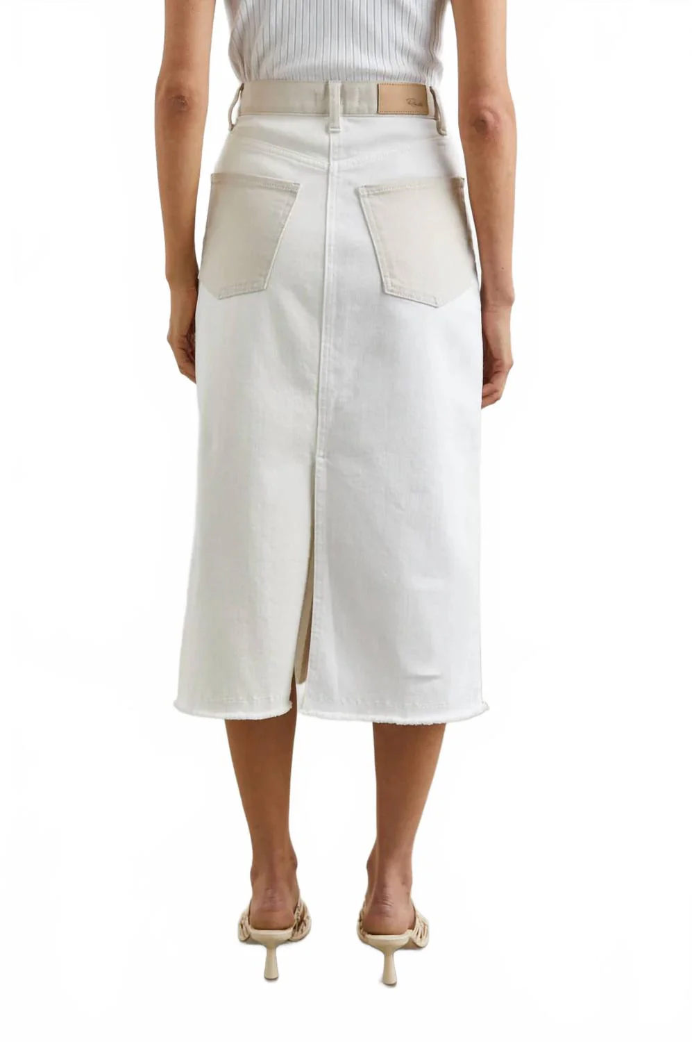 Patchwork Highland Skirt In Ecru