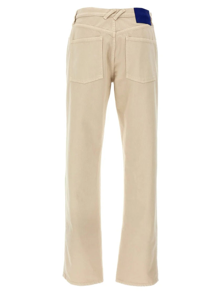 Straight Leg Cotton Denim Jeans