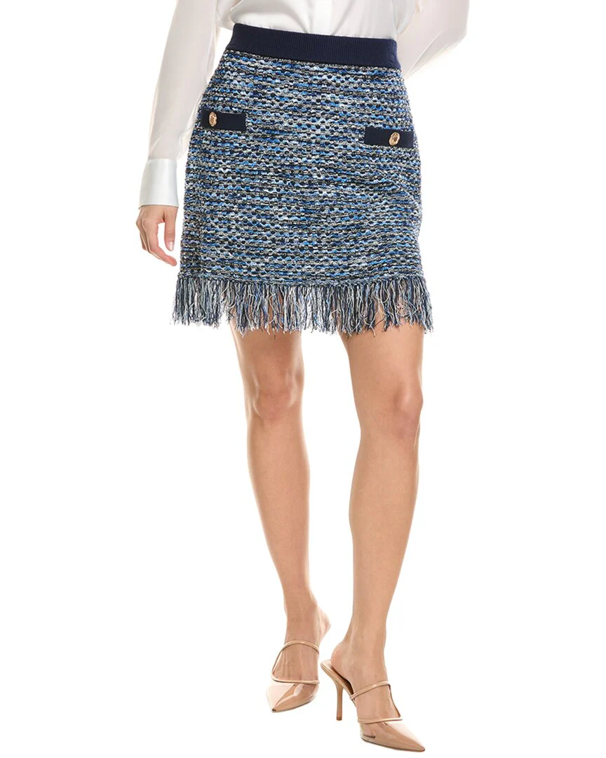 Milly Kali Tweed Wool-Blend Skirt