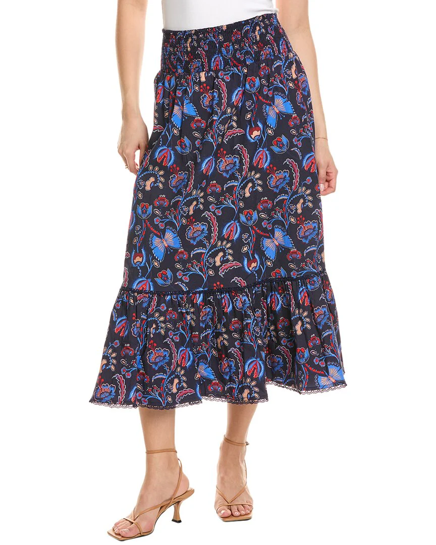 Sail to Sable Smocked Waist Midi Skirt
