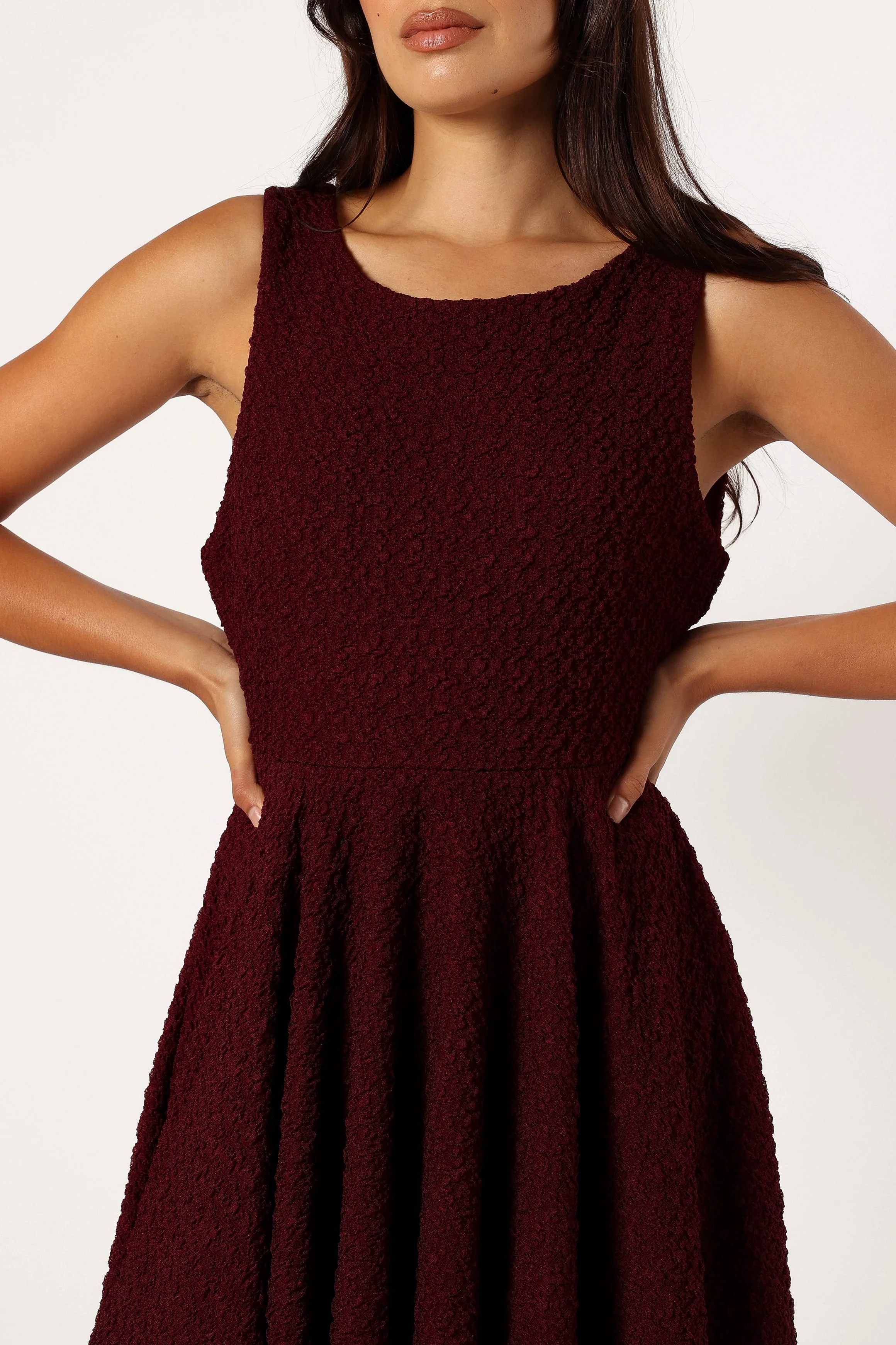 Margaret Mini Dress - Burgundy