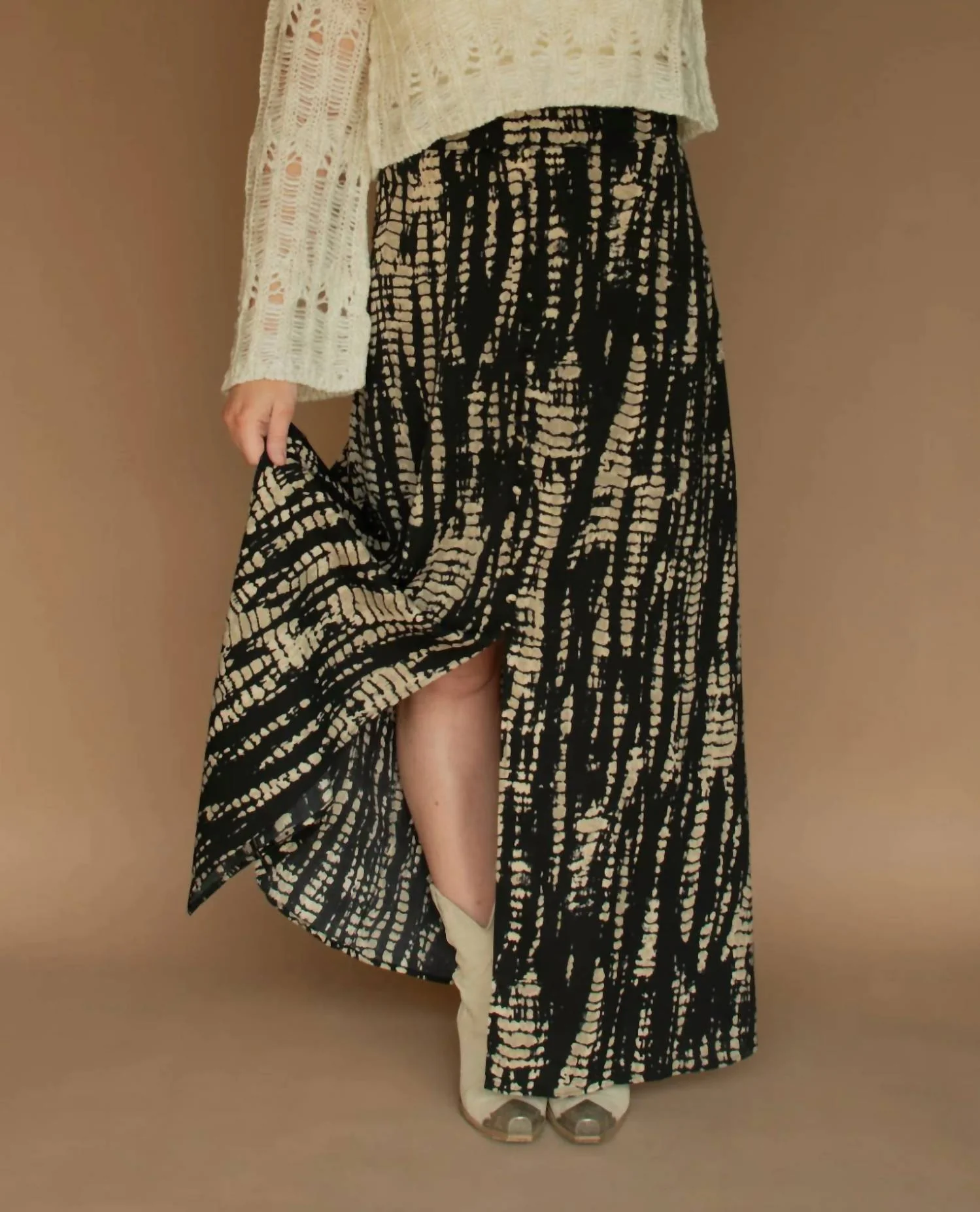 Demi Skirt In Black/beige