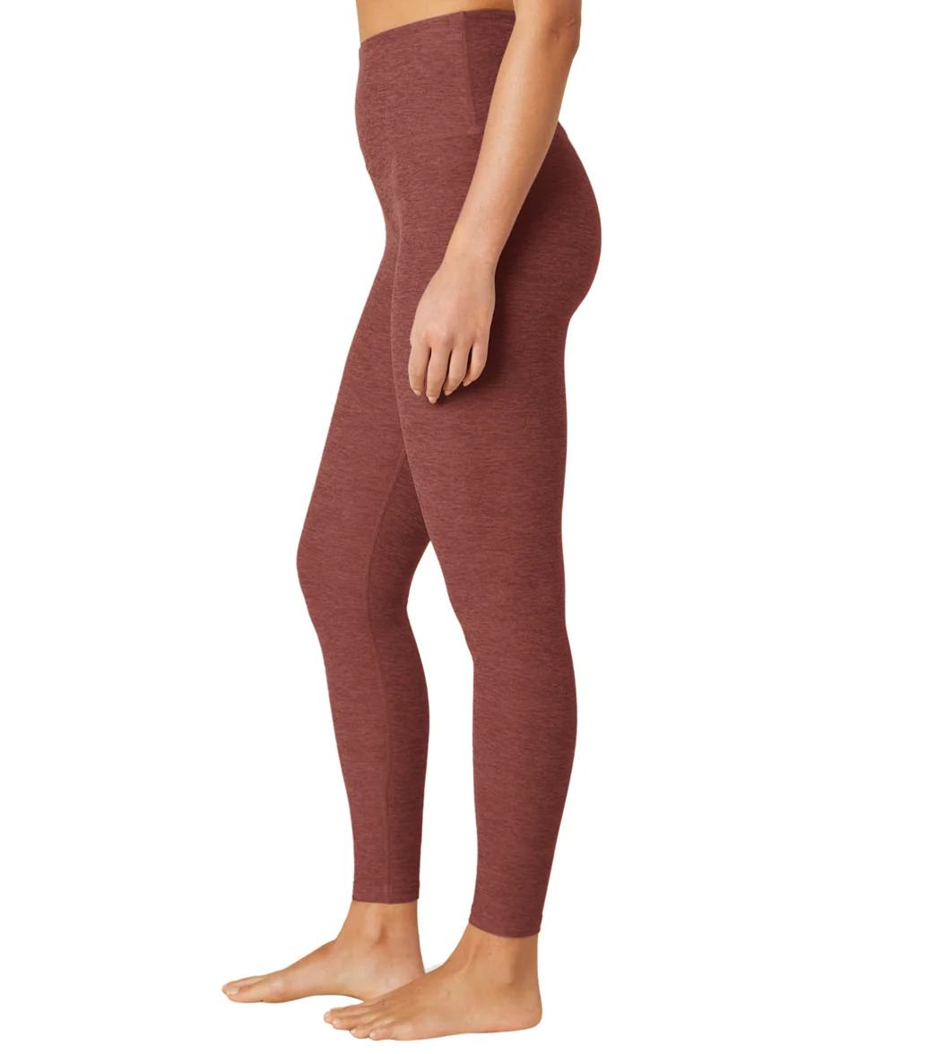 Beyond Yoga Spacedye High Waisted Caught In The Midi 7/8 Yoga Leggings Grape Rose Heather