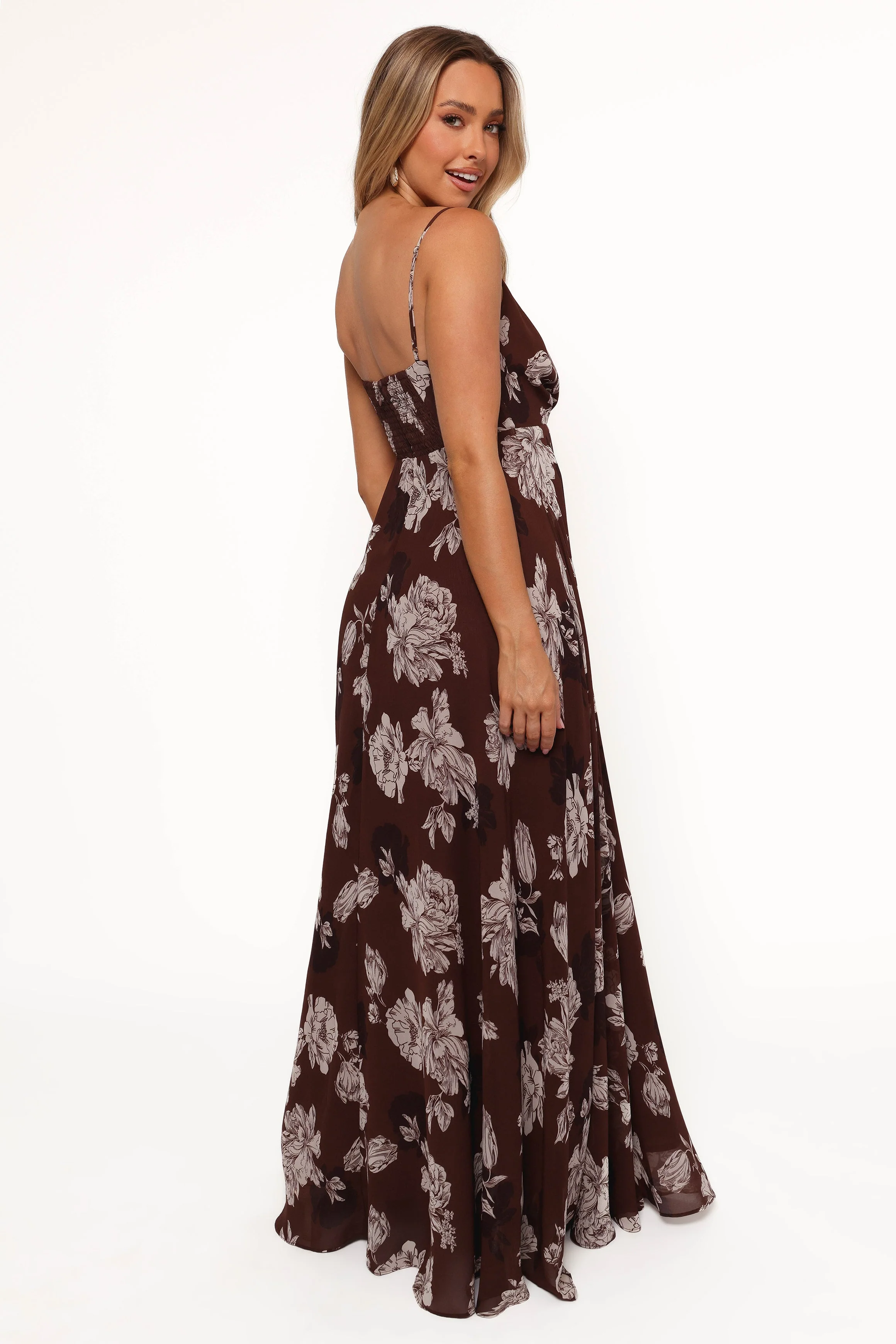Madilyn Maxi Dress - Brown Floral