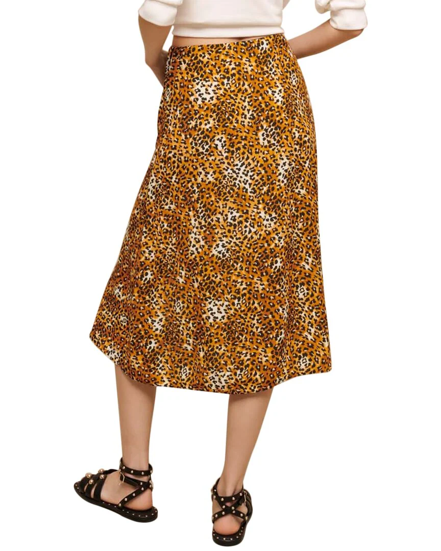 Maje Jipard Midi Skirt