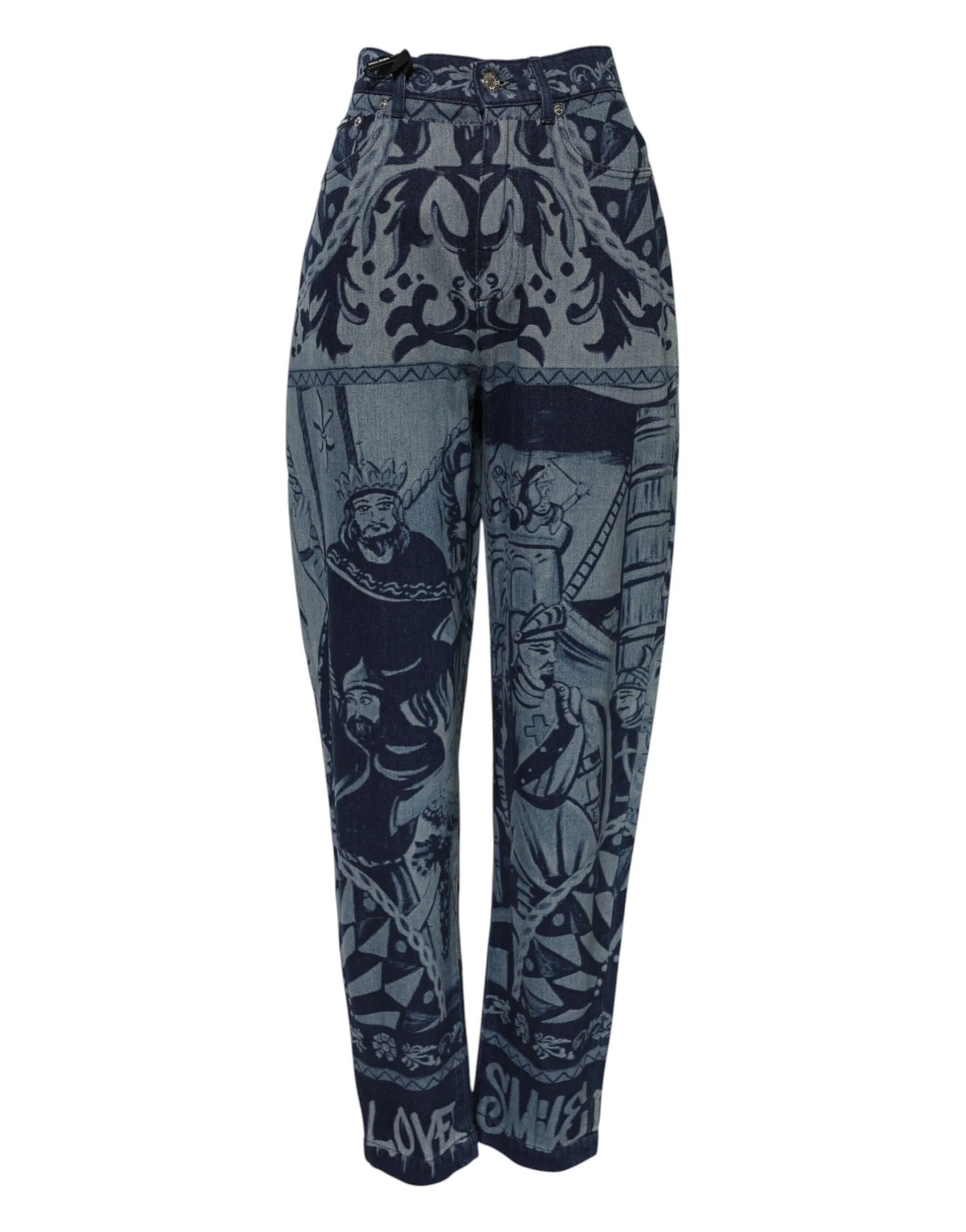 Dolce & Gabbana Graphic Print Tape Women's Jeans