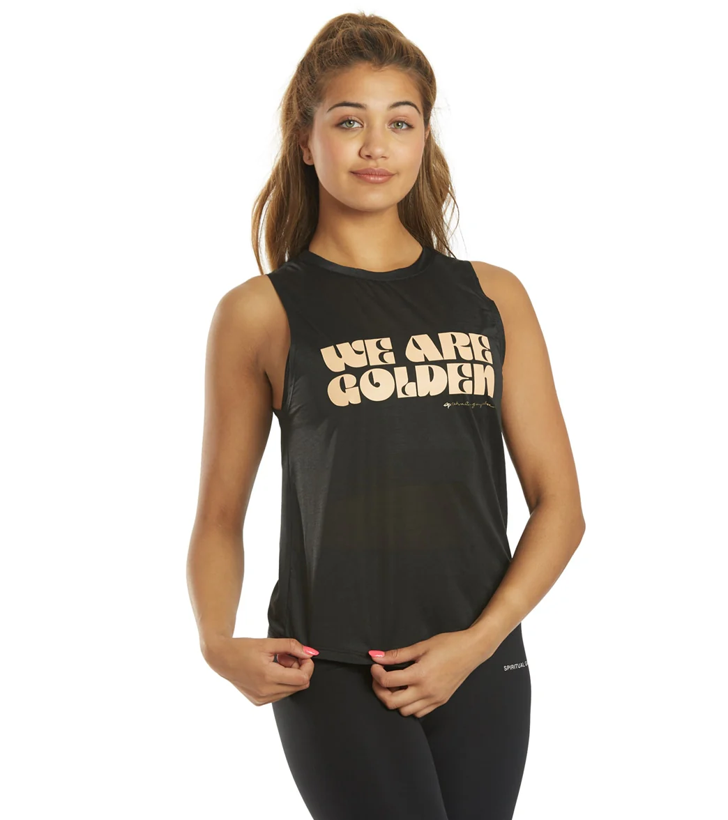Spiritual Gangster Golden Active Muscle Tank