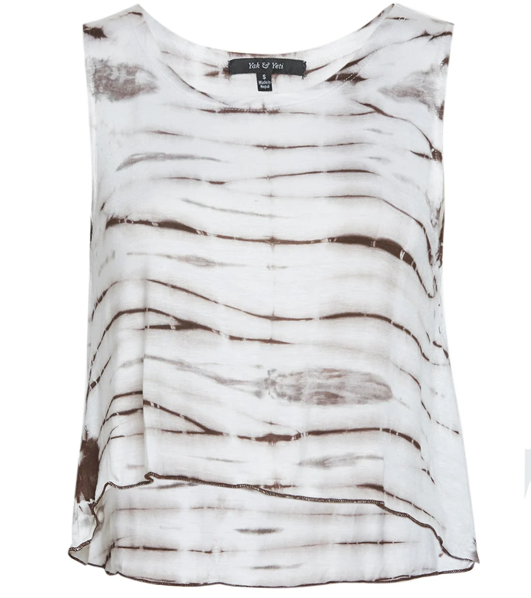Yak & Yeti Crop Top Tie Dye Sleeveless