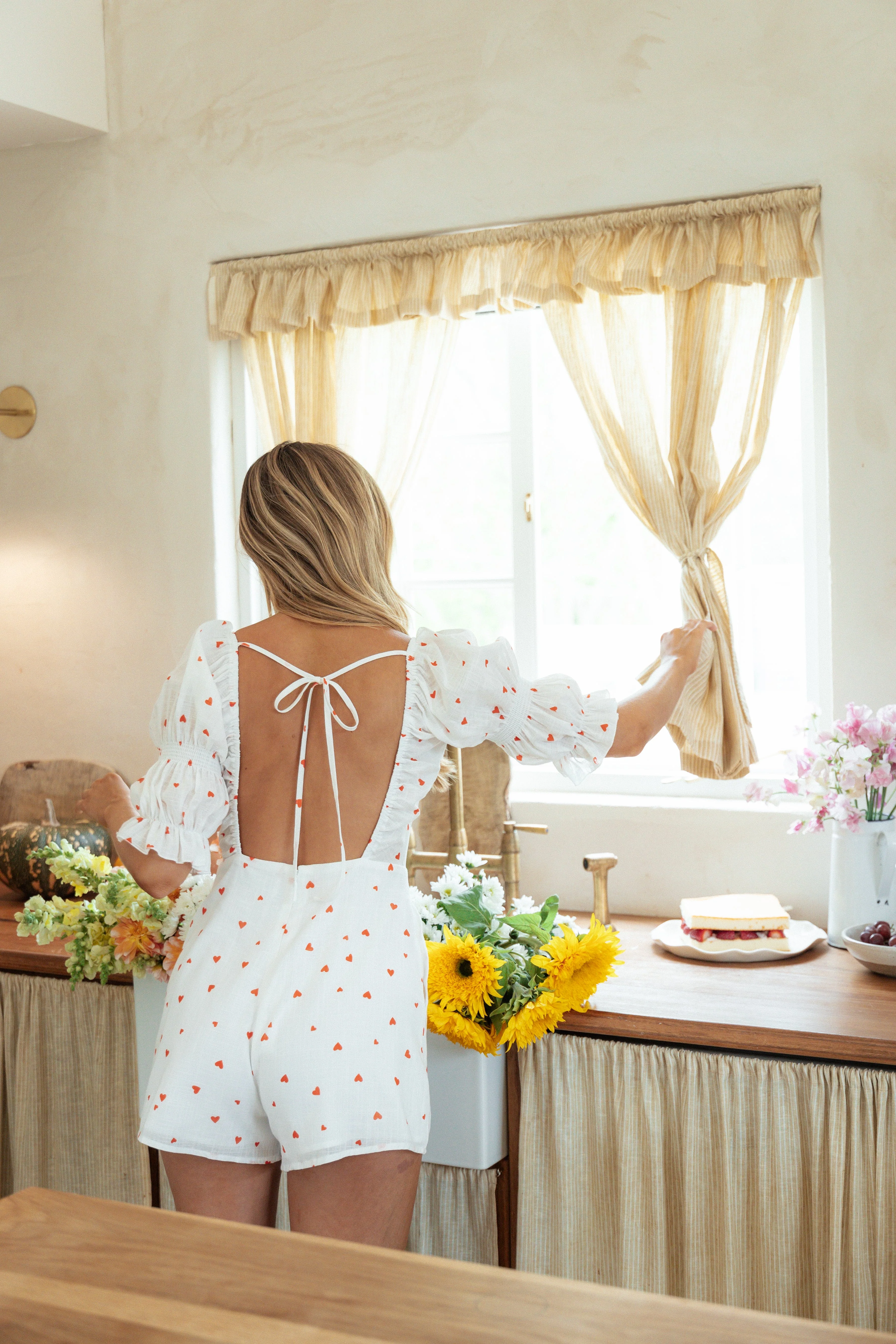 Emerson Romper - Ditsy Heart