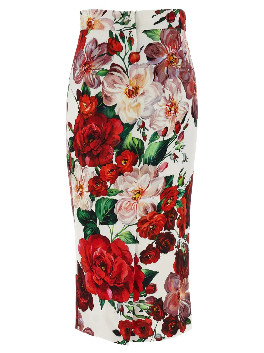 Floral Print Longuette Skirt