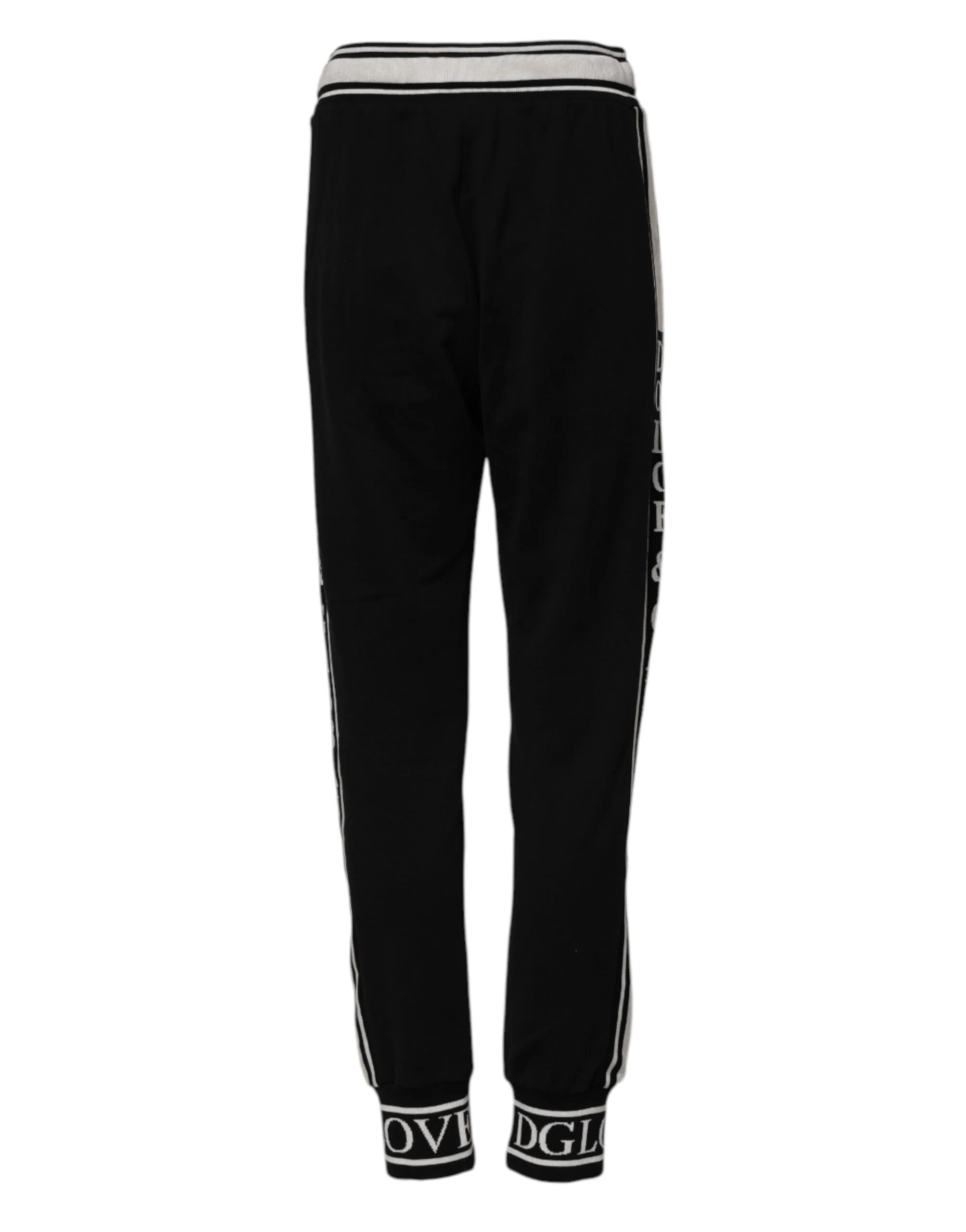 Dolce & Gabbana Cotton Jogger Logo Waist Women's Pants