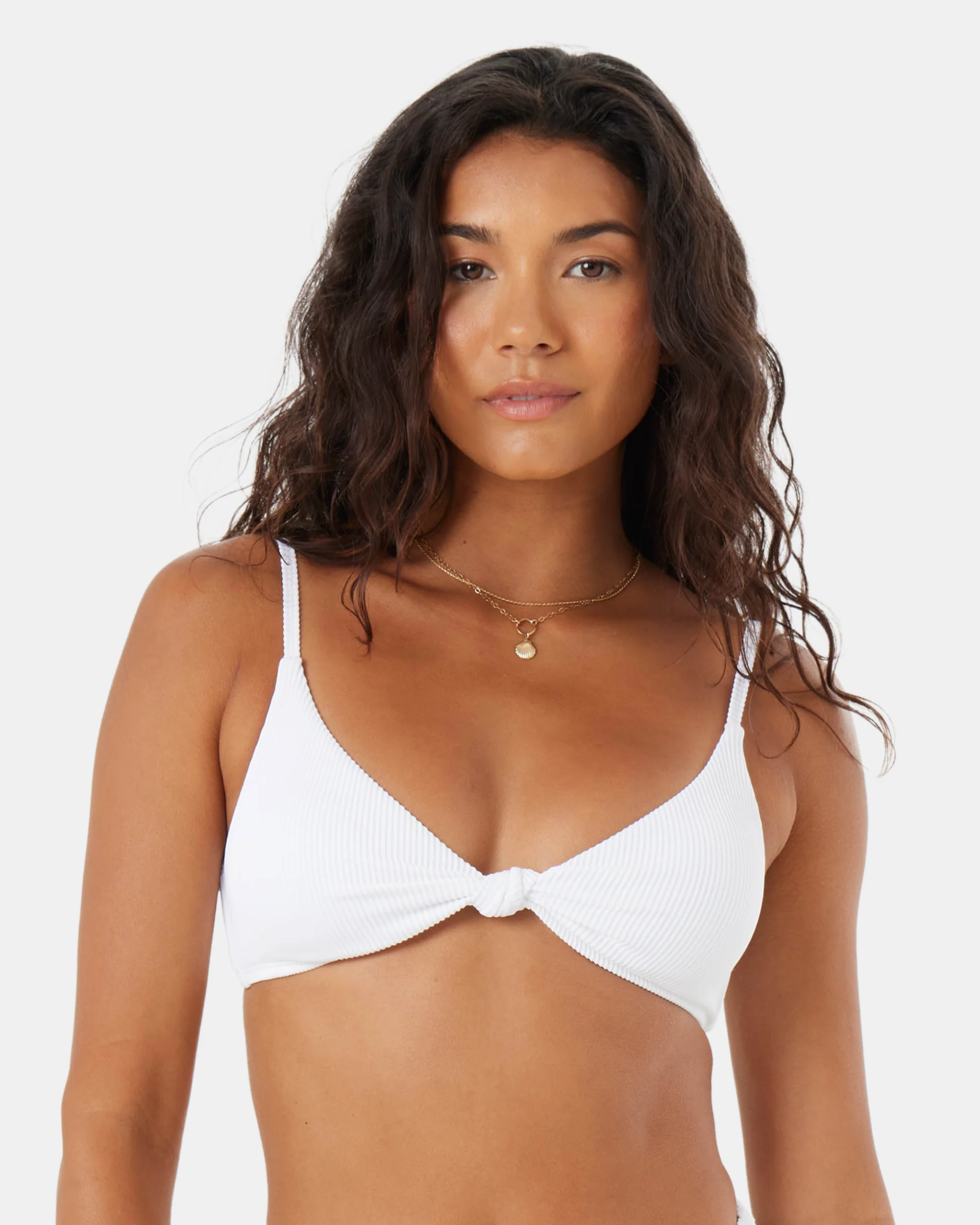 Rib Roxy Love Knot Bralette Bikini Top