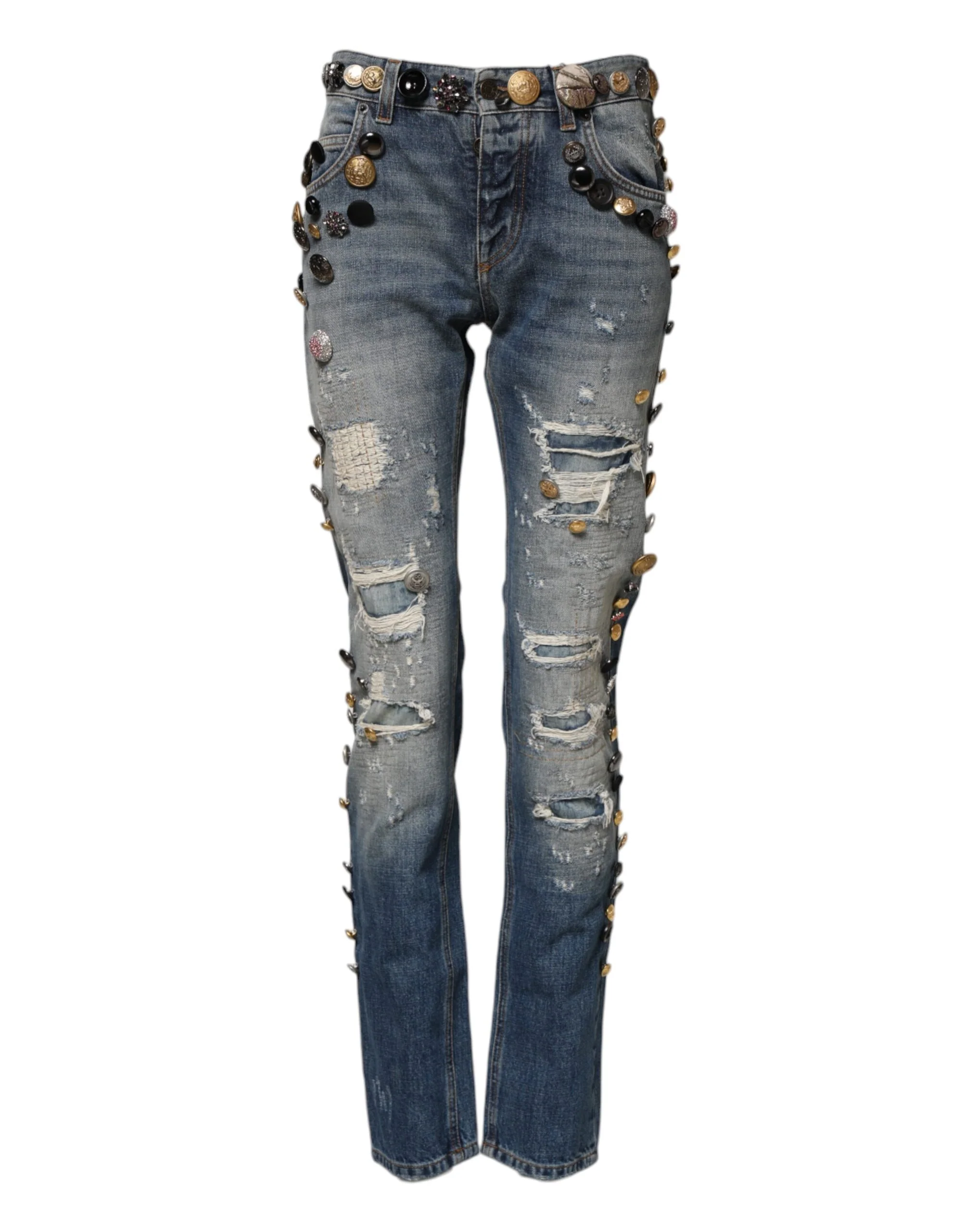 Dolce & Gabbana Embellished Tatte SkinnyDenim Women's Jeans