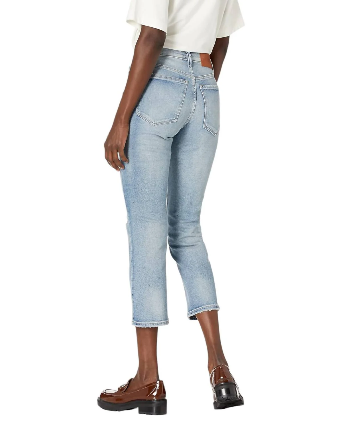 Zoe Straight Crop Jeans In At Sea Dest