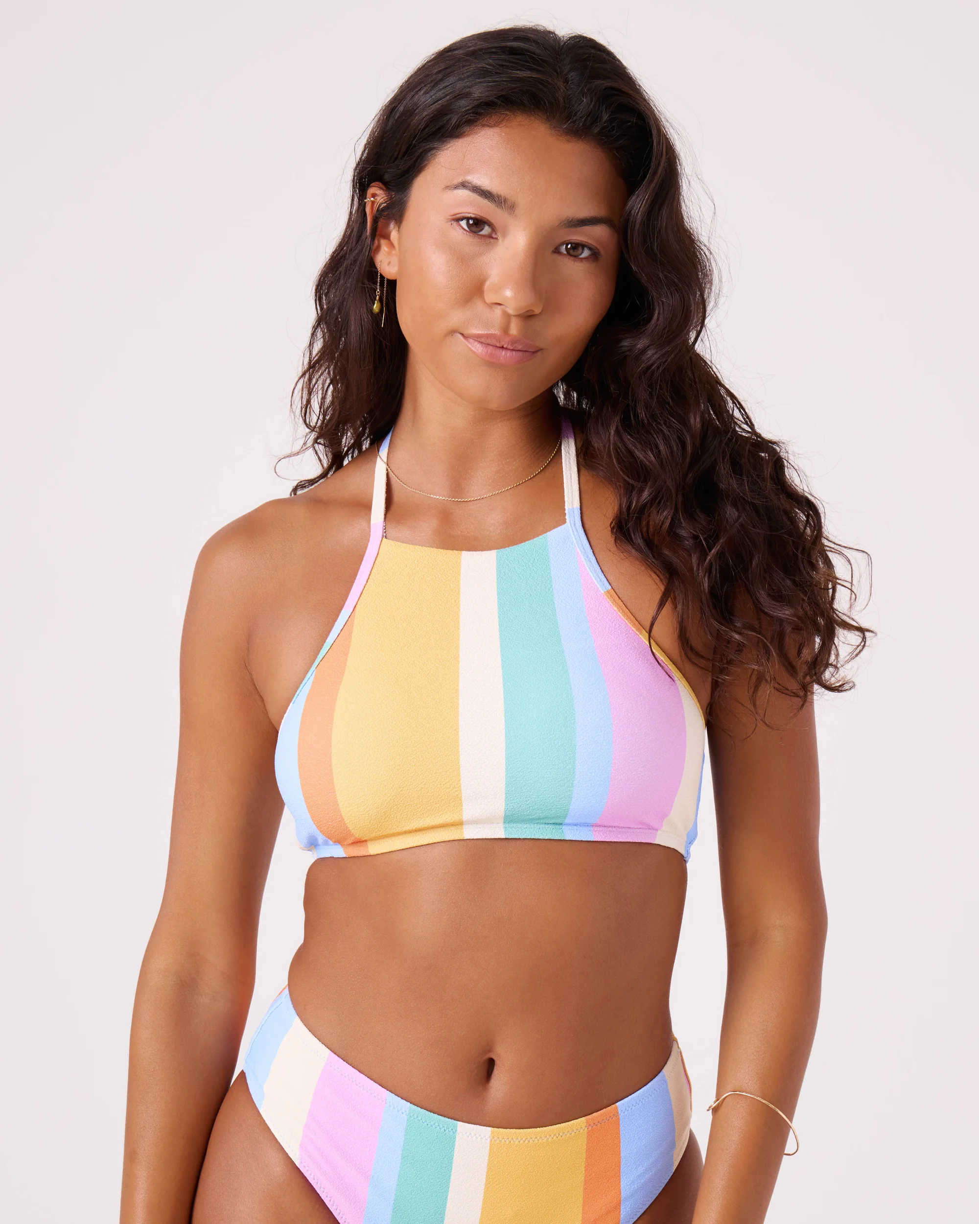 Go My Way High Neck Bikini Top