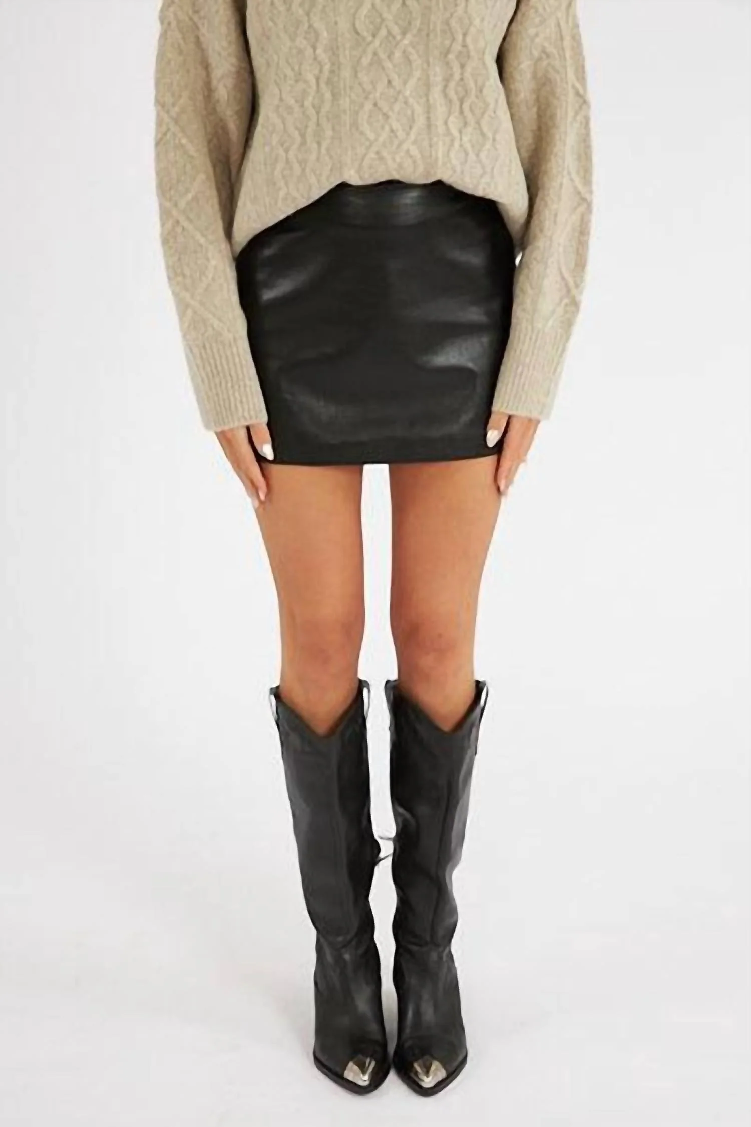 Agda Mini Leather Detox In Black