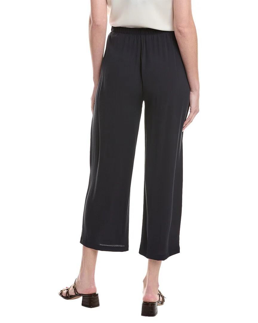 EILEEN FISHER Petite Silk Straight Ankle Pant