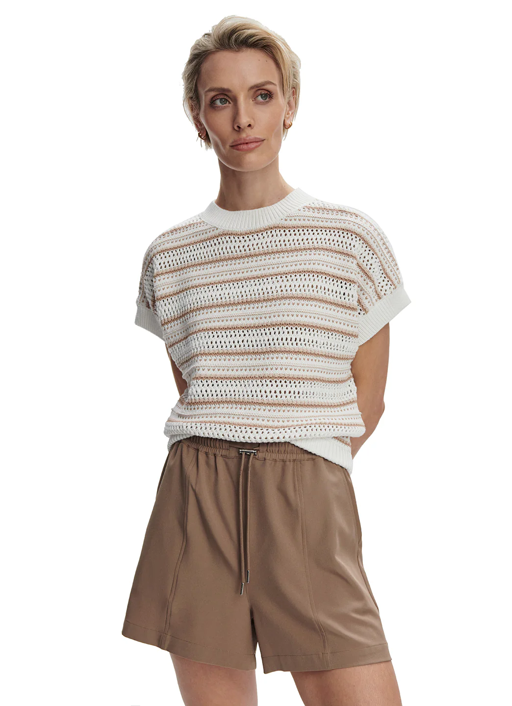 Varley Ciara Stripe Knit Top