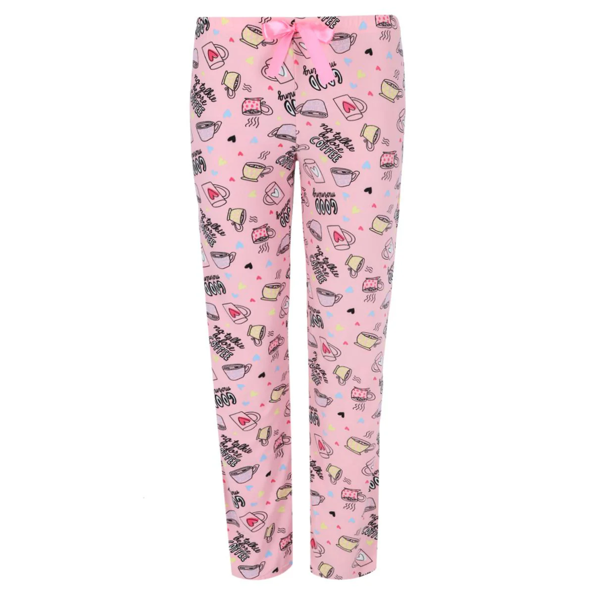 Women's Coffee Mug Open Bottom Pajama Pants