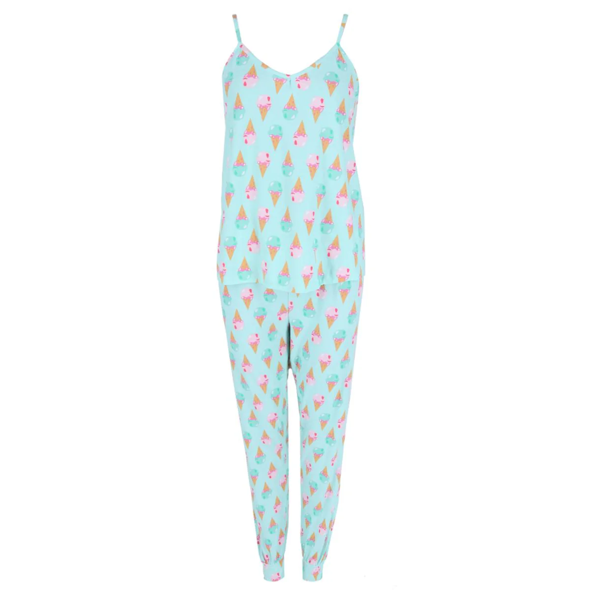 Women's Plus Size Ice Cream Jogger PJ Set