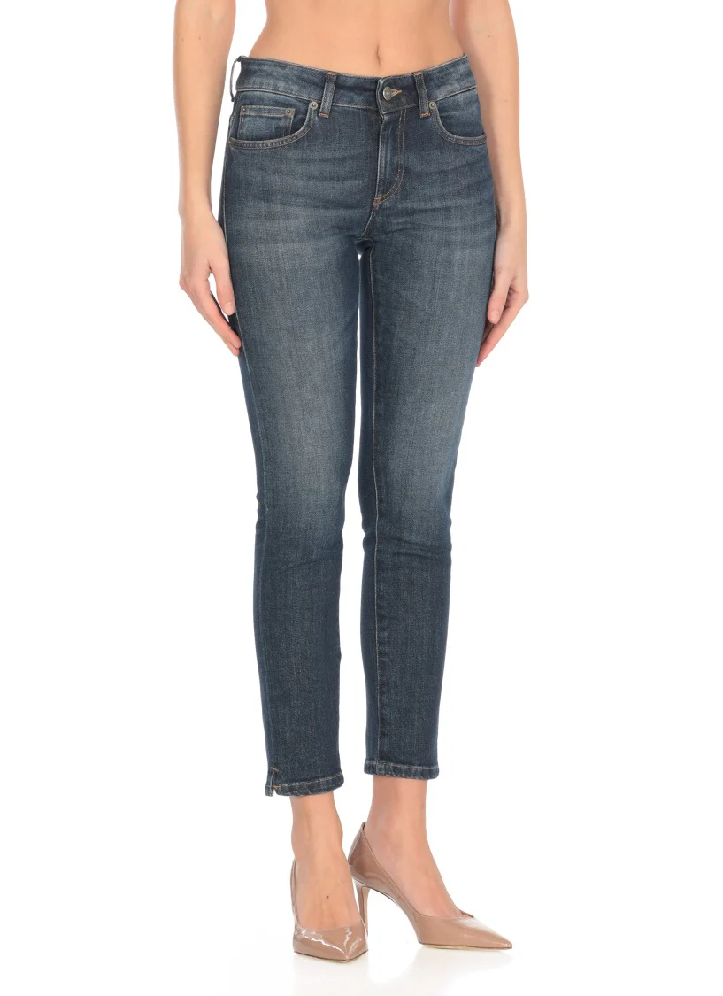 Blue Cotton Rose Trousers