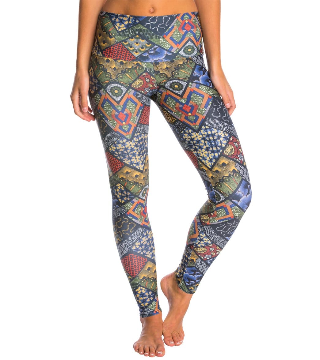 Onzie High Waisted Yoga Leggings Navy Queen