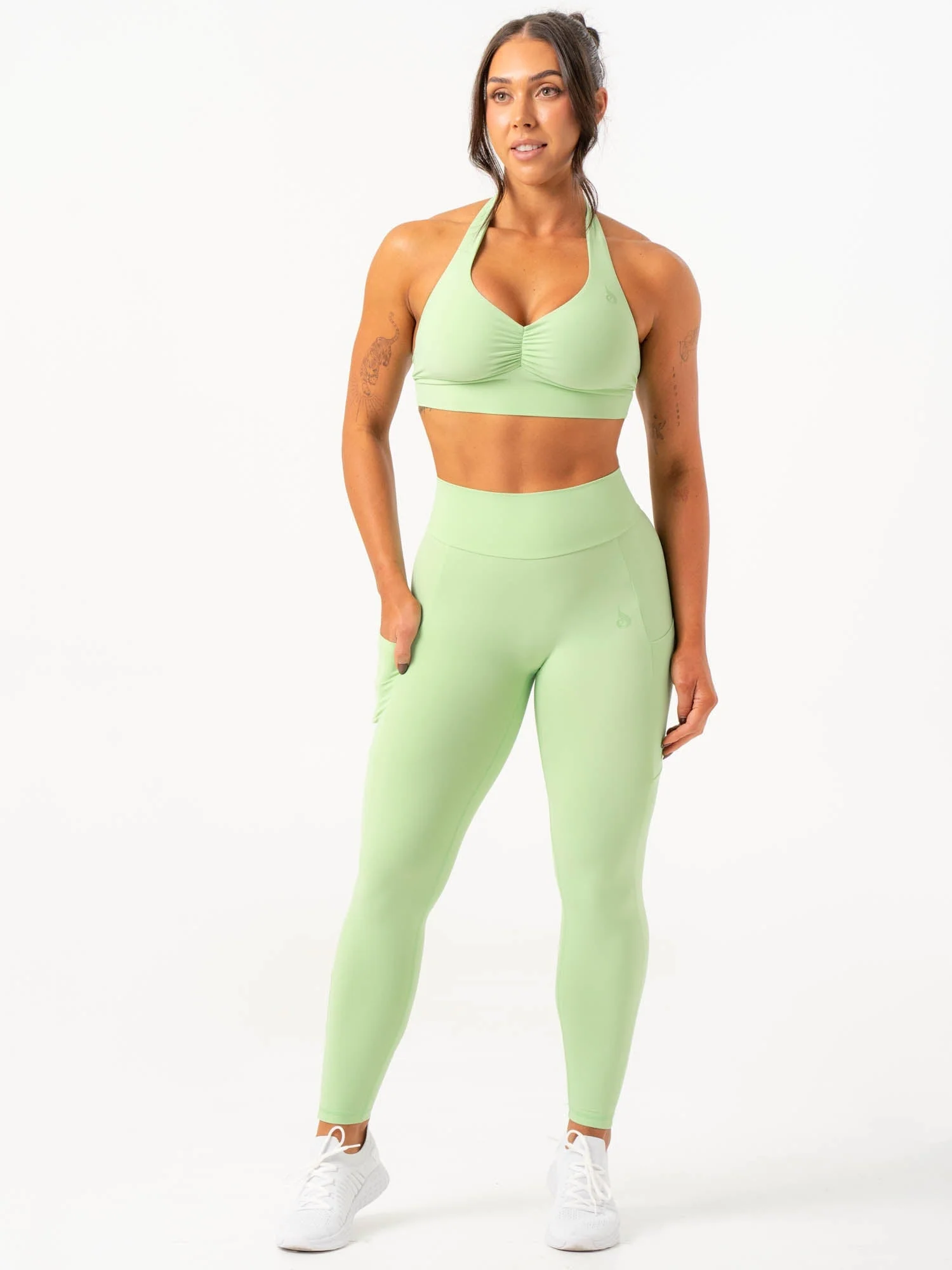 NKD V Scrunch Pocket Leggings - Green Glow