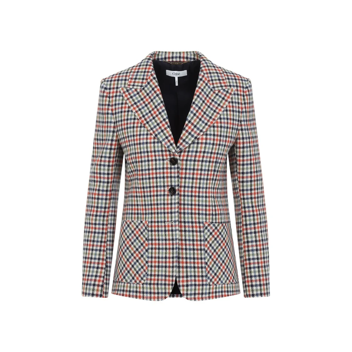 Single Breast Multicolor Wool Jacket