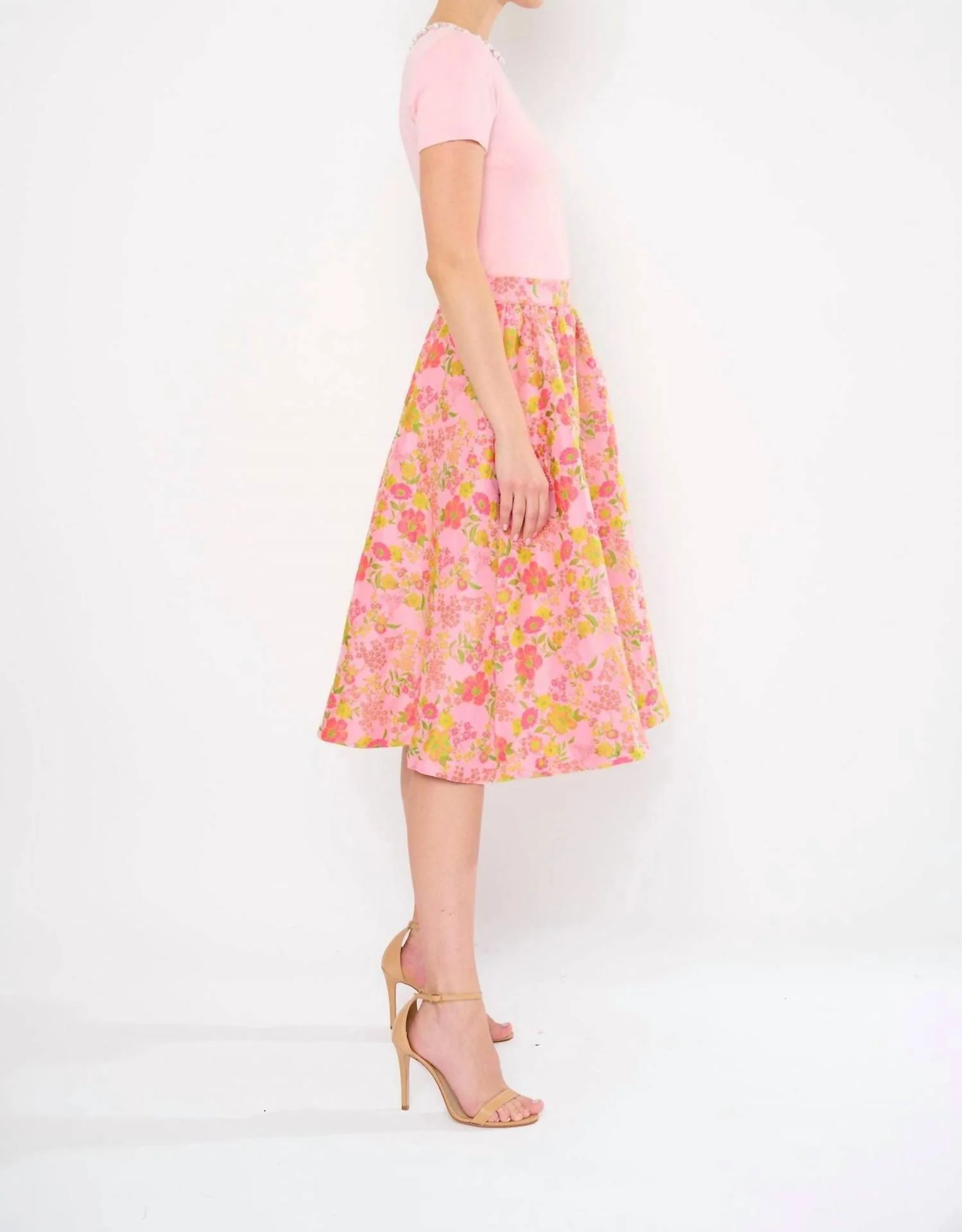 Tulip Skirt In Springtime Brocade