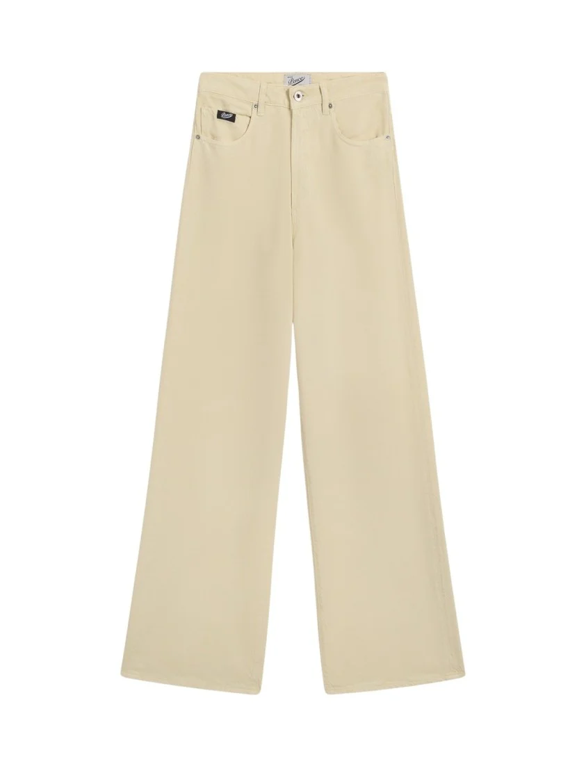 Wide-Leg Five-Pocket Pants With High Waist Design