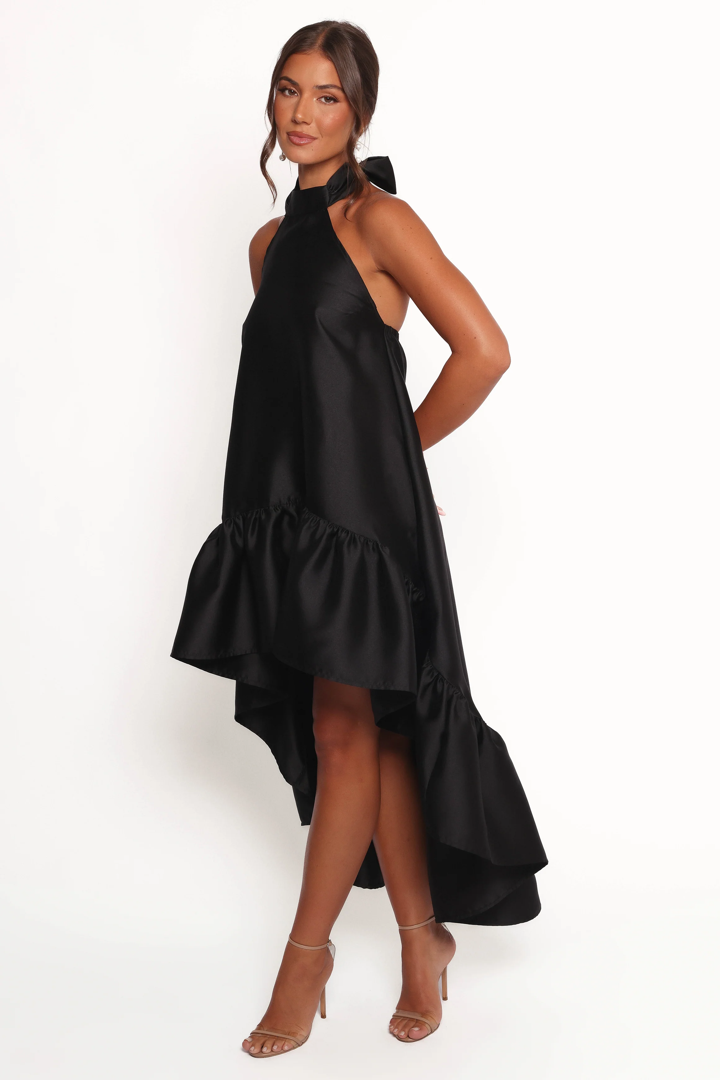 Soren Halterneck Midi Dress - Black