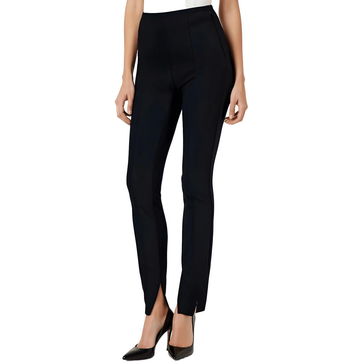 Womens Solid Viscose Skinny Pants