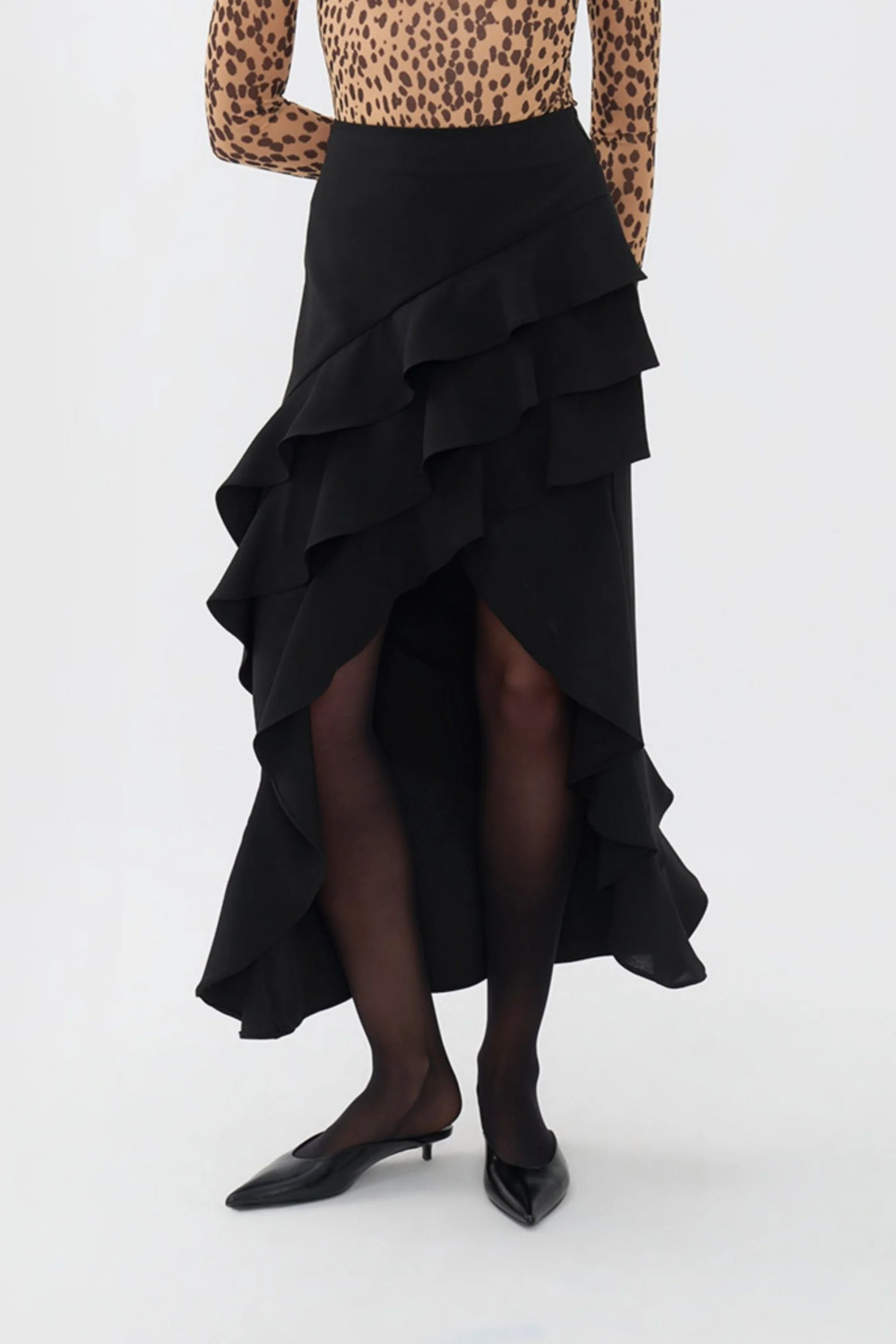 Long Skirt with Flounced