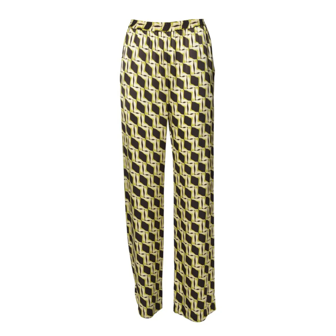 Multi-Colour Printed Viscose Satin Trousers