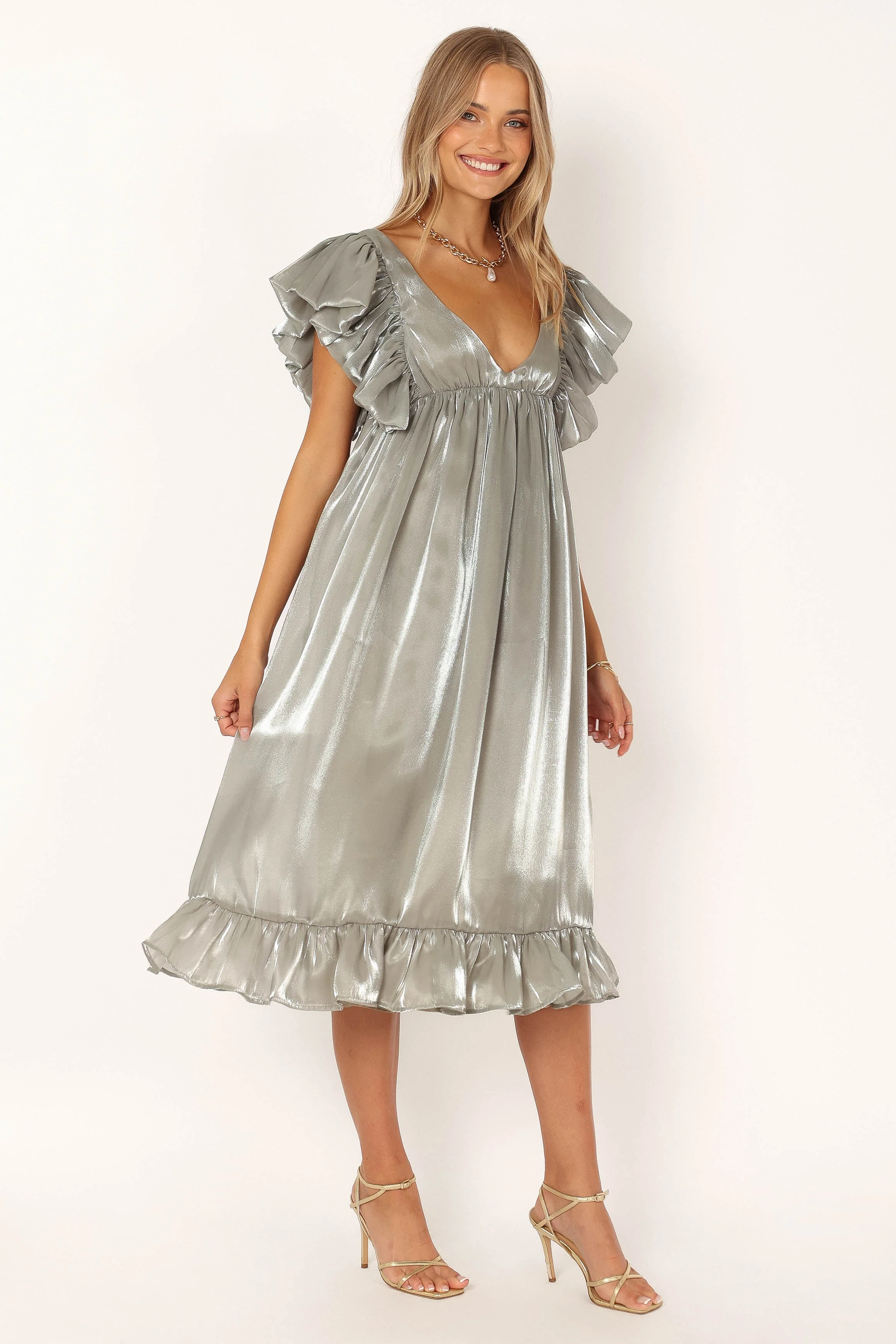 Oro Midi Dress - Olive