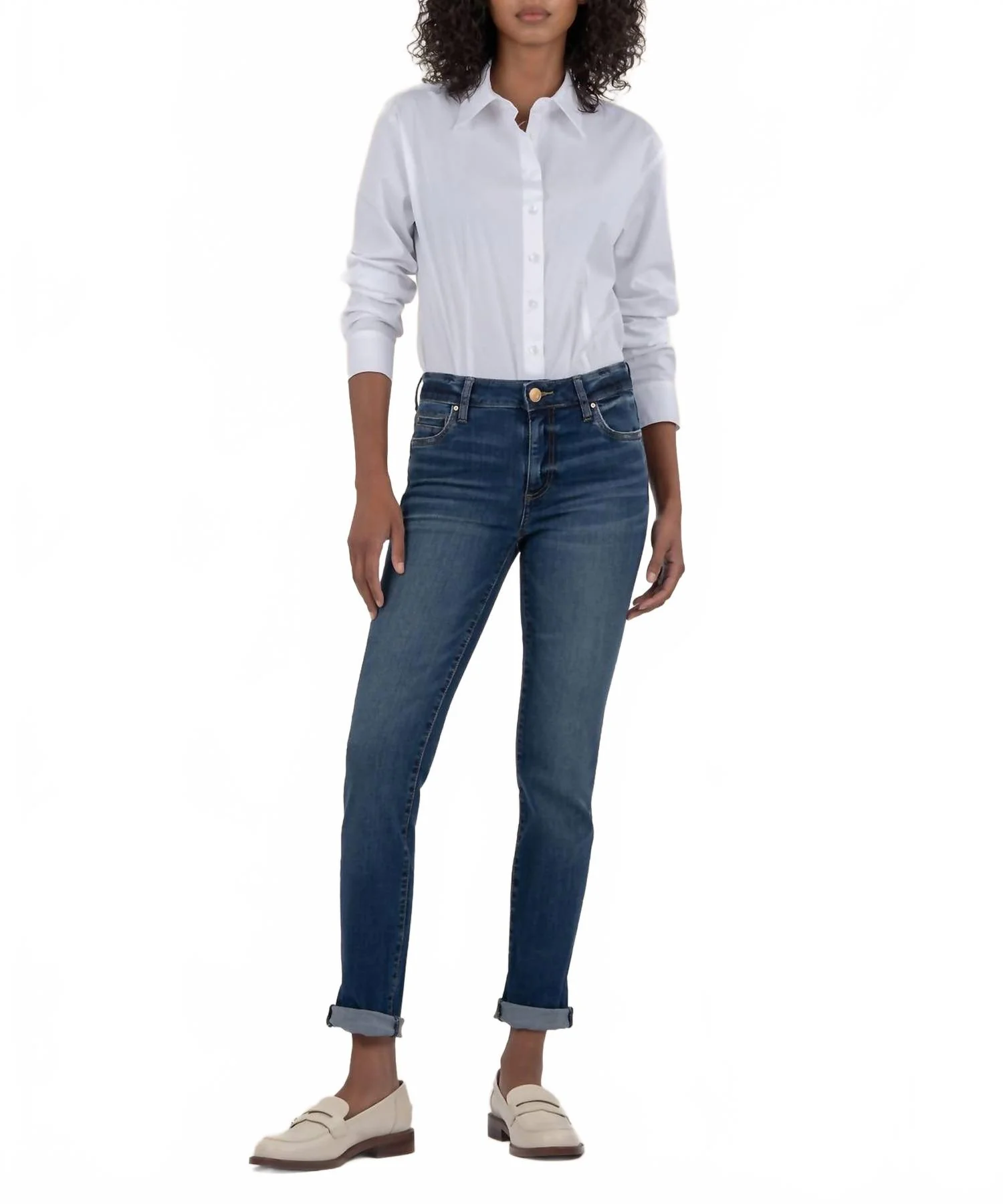 Catherine Boyfriend Jeans In Dark Wash