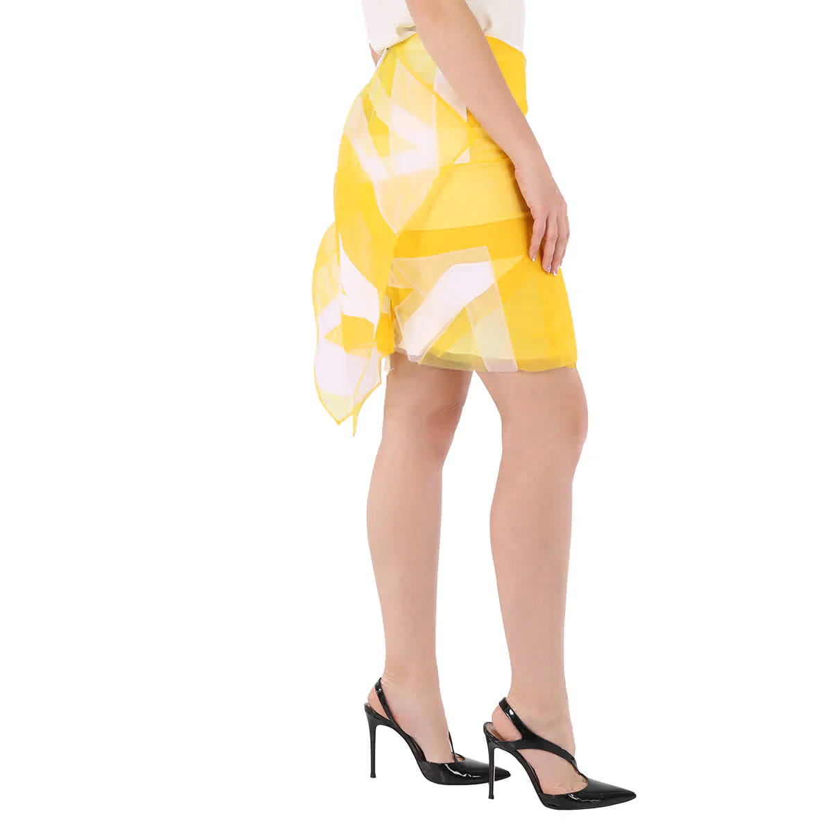 Burberry Flag Intarsia Crepe Mini Skirt