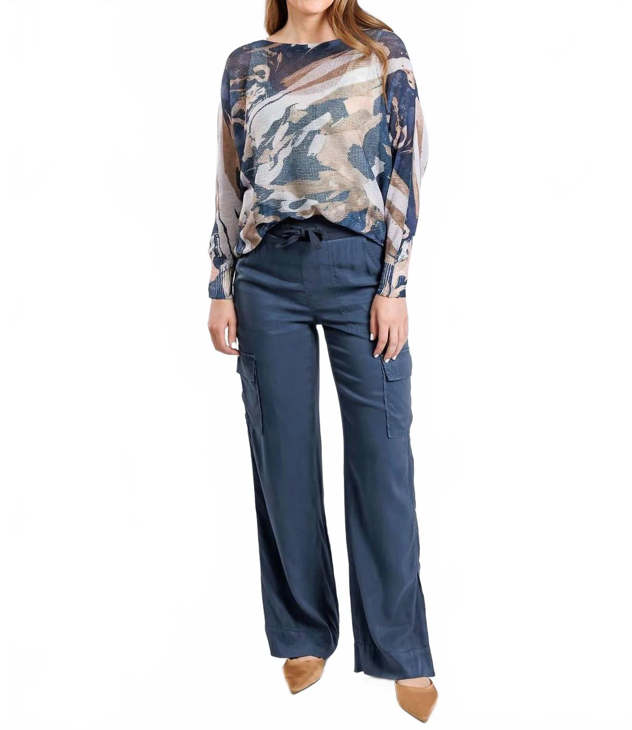 Caracas Wide Leg Cargo Pants In Cruise