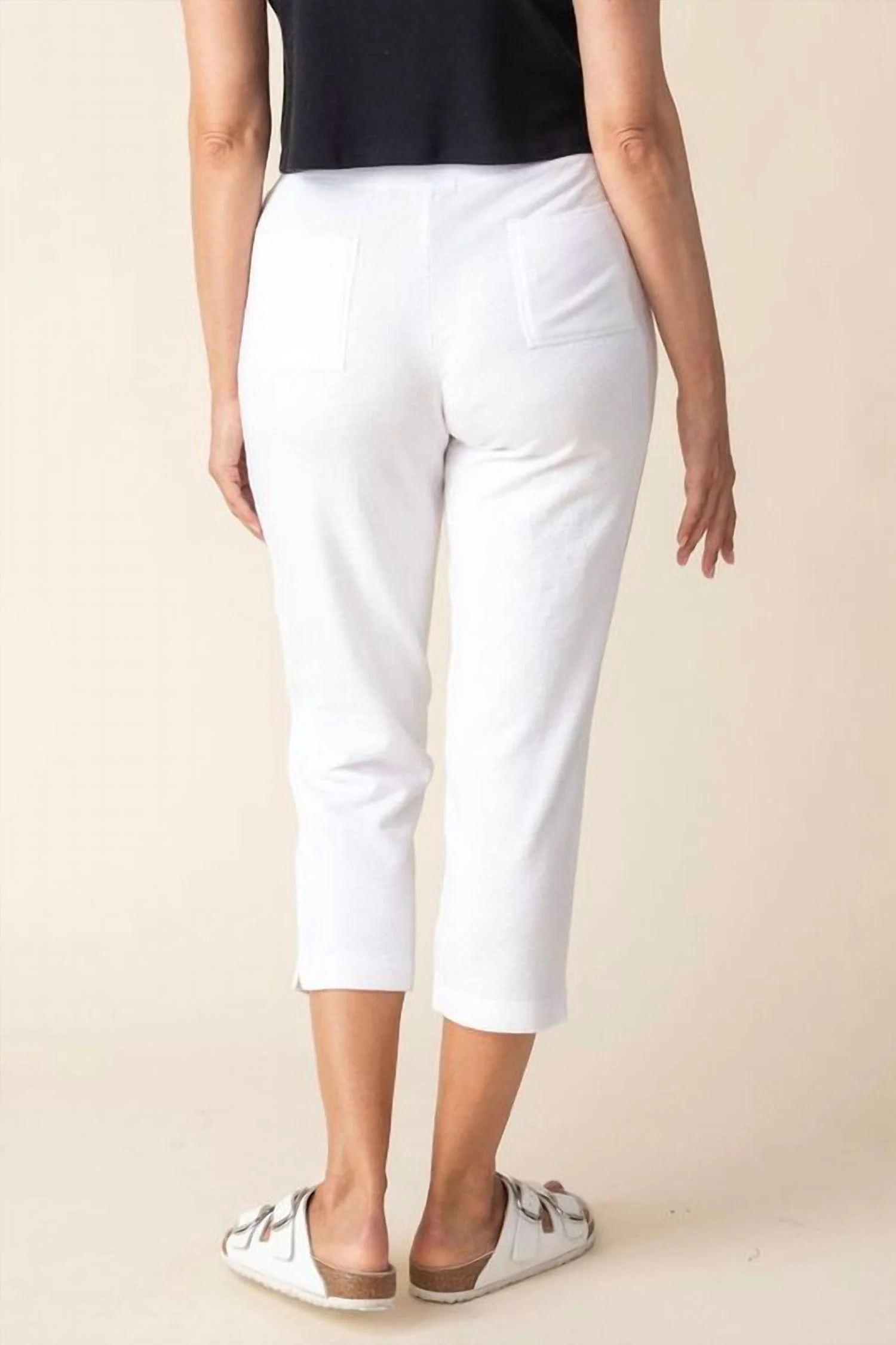 French Terry Easy Capri In White