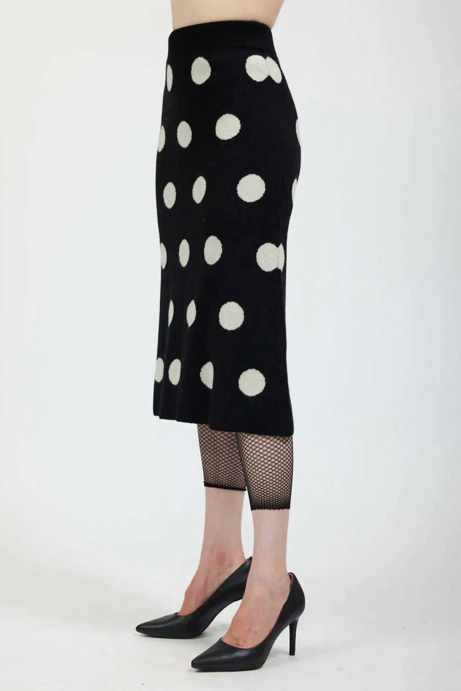 Saga Polka Dot Skirt In Black