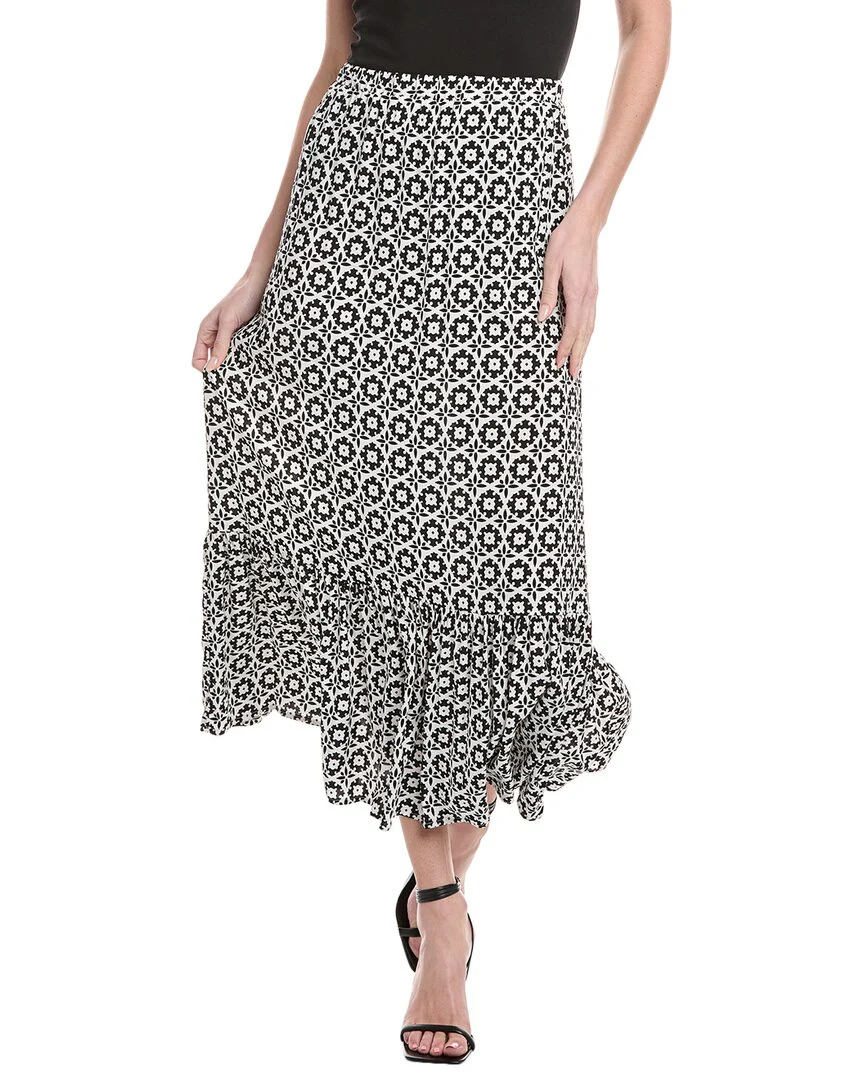 Vince Camuto Ruffle Bottom Midi Skirt