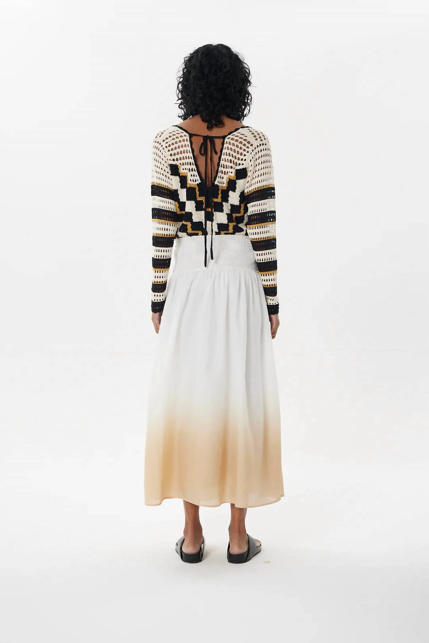 Corrientes Kristel Midi Skirt In Off-White