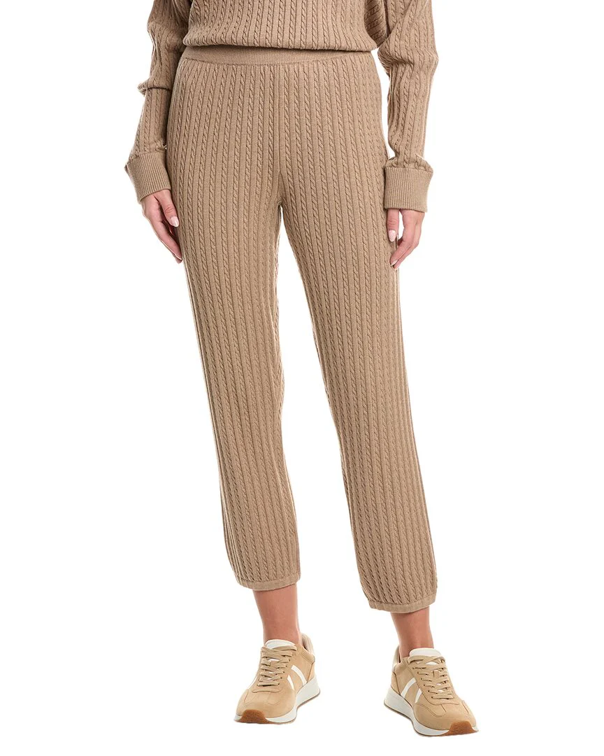 SIMKHAI Cable Cashmere-Blend Jogger Pant