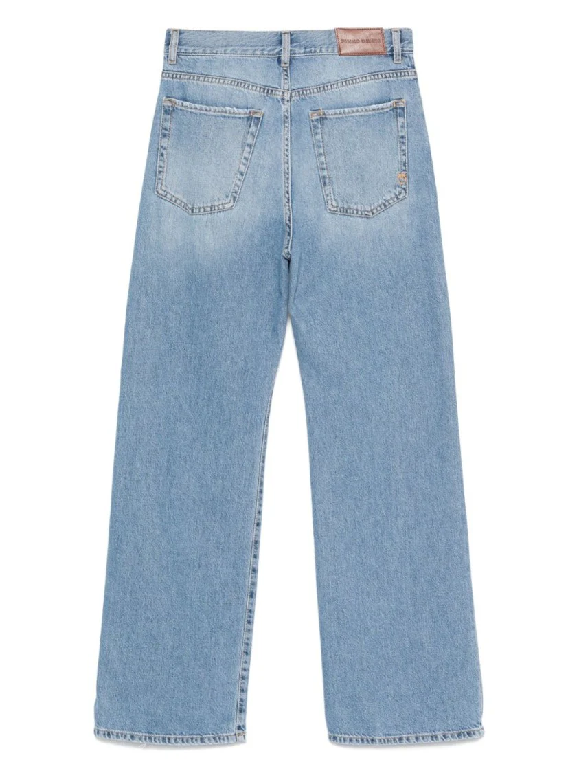 Wide-Leg Denim Jeans With Classic Five-Pocket Design